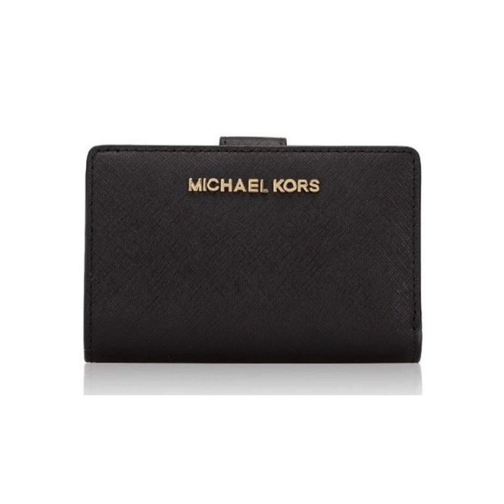 Michael Kors Black Card Holder with Gold Logo